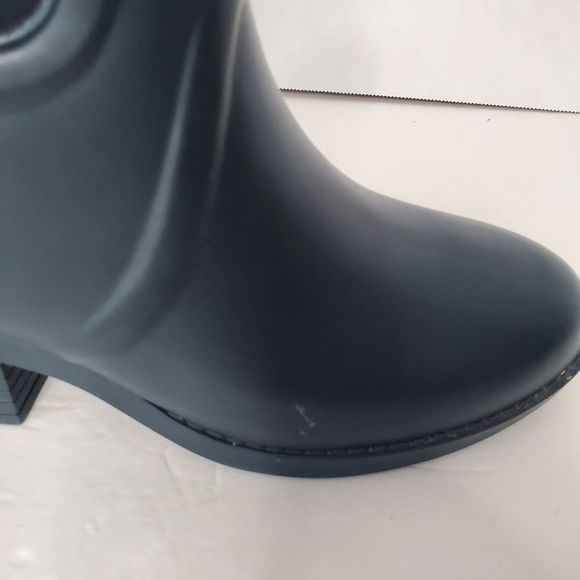 Tory Burch Navy Blue Block Heel Rain Boots - Picture 7 of 7